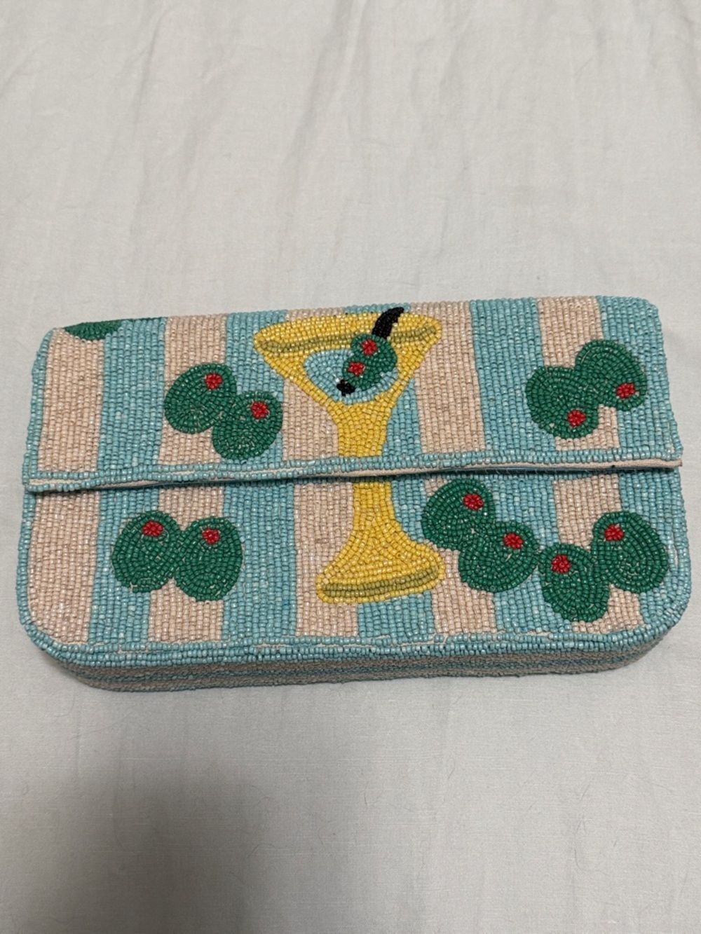 Beaded Bag - Olive & Martini Clutch
